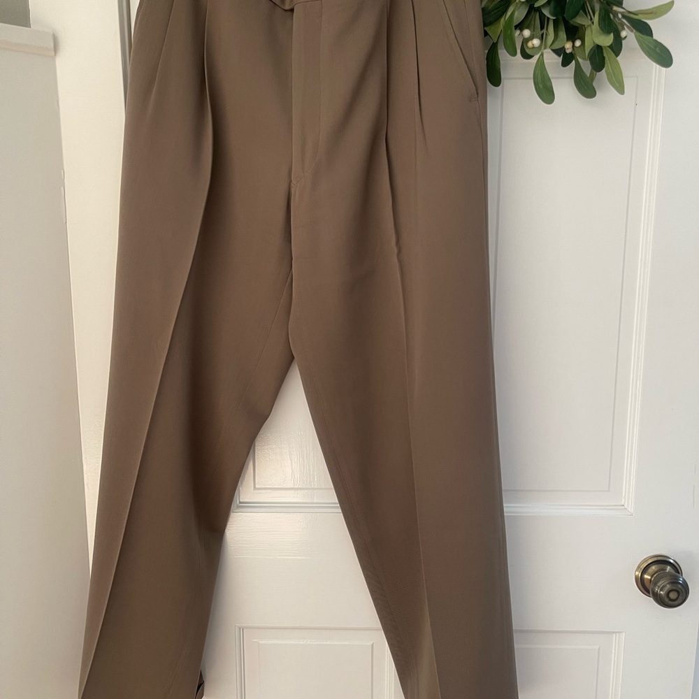 Oscar de la Renta Men's Tan Trousers